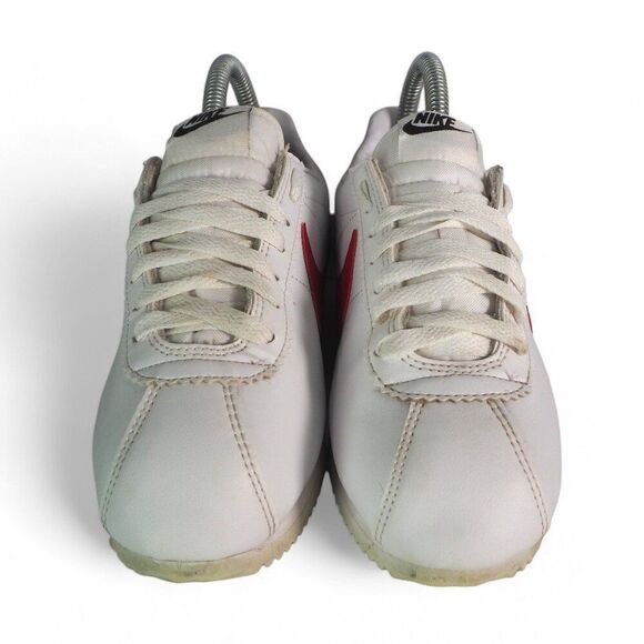 Nike Classic Cortez Leather 'White Red' Casual Sneakers 807471-103 Women's 7 - Picture 3 of 11